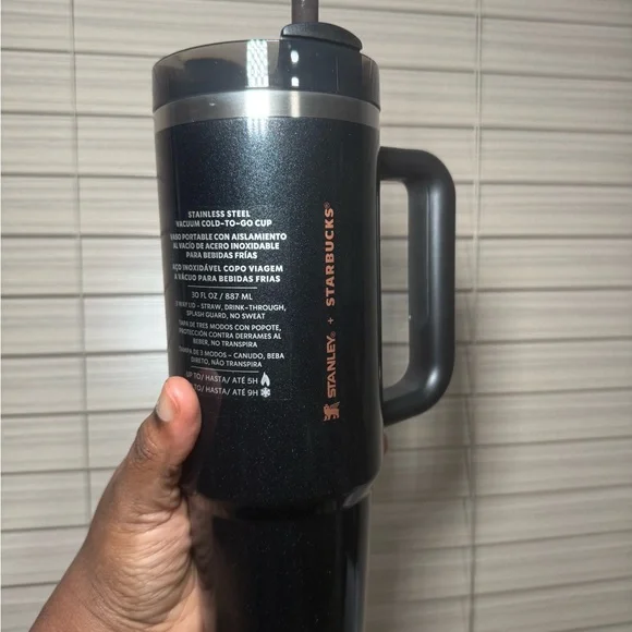 Stanley X Starbucks Mexico Black Shimmer Dark Pumpkin Spice 30oz Tumbler  BNWT